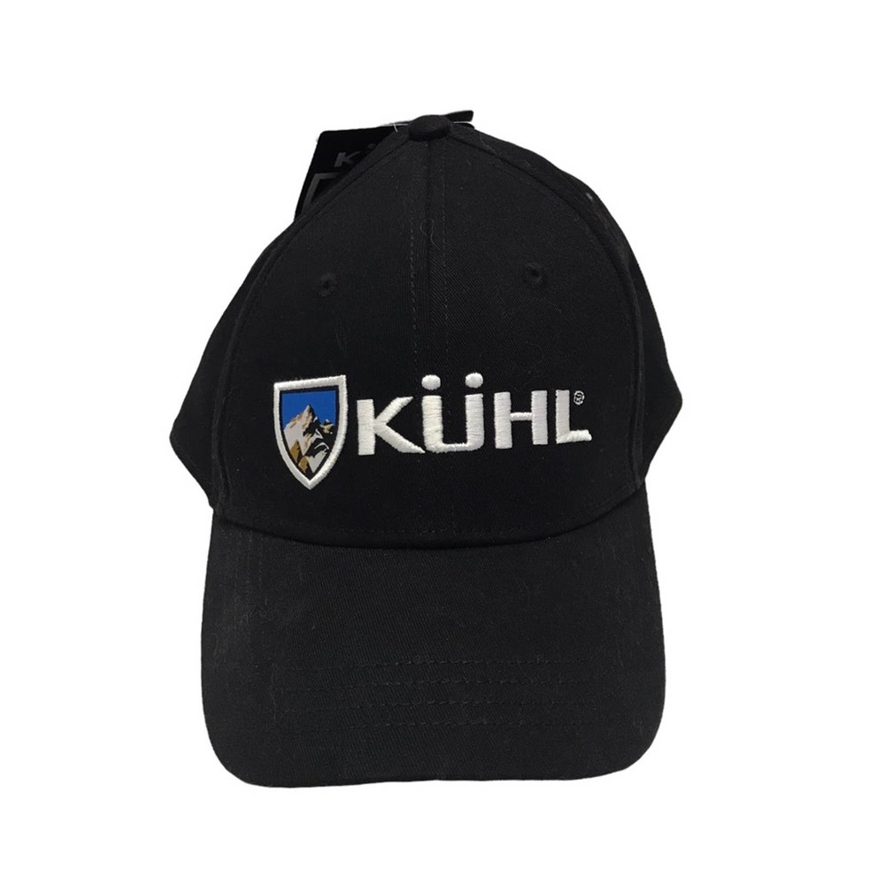 Kuhl Ikonik A-Flex pirate black logo baseball cap hat fitted SMALL MEDIUM